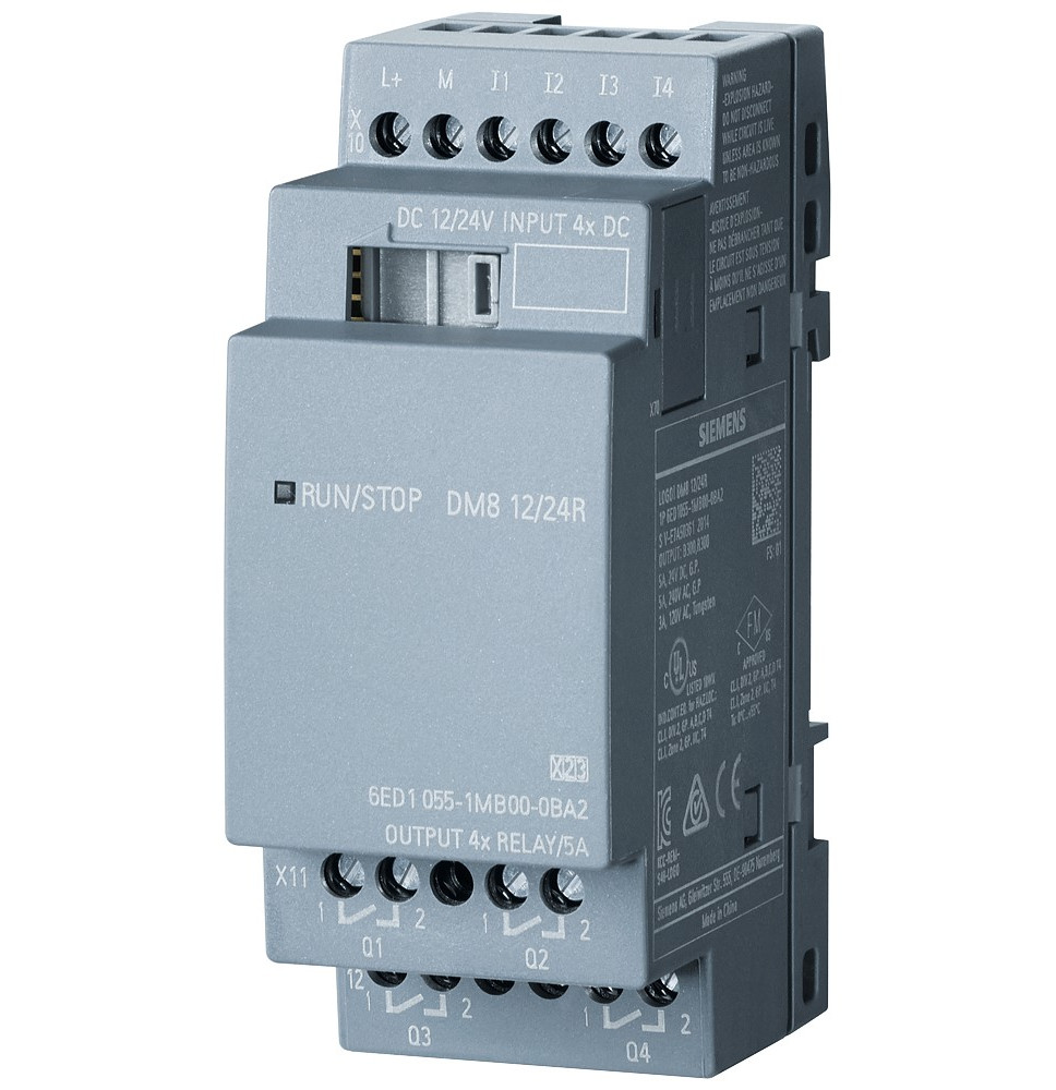 6ED1055-1MB00-0BA2 LOGO! DM8 12/24R Exp. mod. 2 MW, 4DI/DO