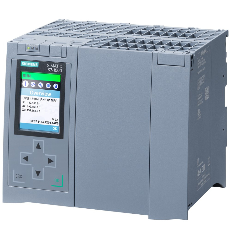 6ES7518-4AX00-1AC0 CPU 1518-4 PN/DP MFP + C/C++ RT + OPC UA